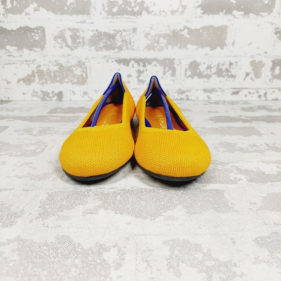 New Rothy's The Flat Yellow Knit Round Toe Slip On Loafers W749 - Picture 4 of 8